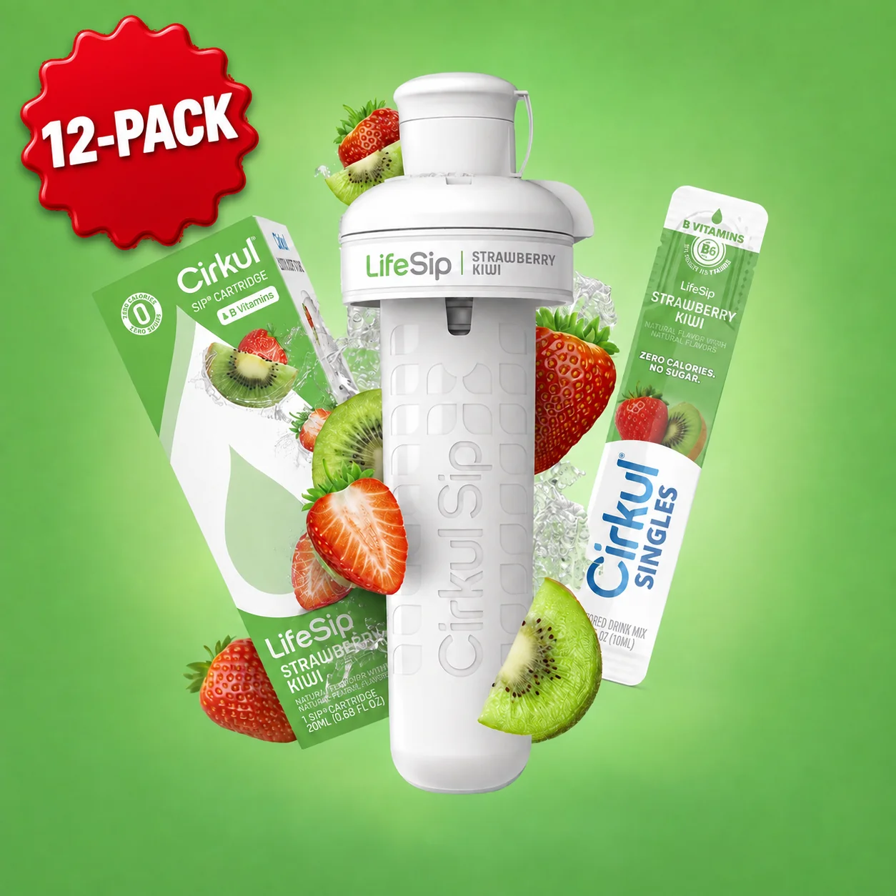Cirkul 12 Pack LifeSip Strawberry Kiwi