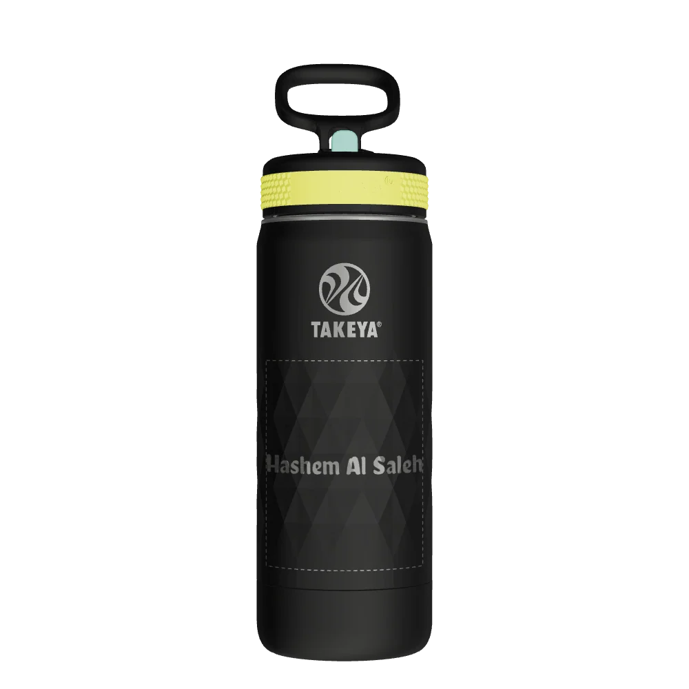 Takeya Kids Sport Water Bottle With Straw Lid - 18oz Night Glow - Model 51893-TAKEYA-KIDS-SPORT-WATER-BOTTLE-WITH-STRAW-LID-CUSTOMIZED-5-18OZ-NIGHT-GLOW