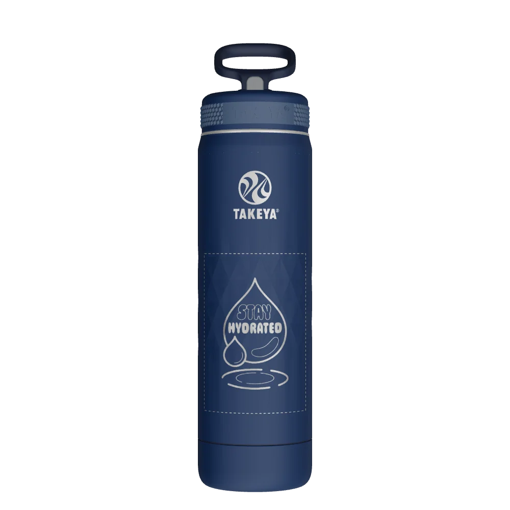 Takeya Sport Water Bottle - 22oz Indigo Straw - Model 51324-TAKEYA-SPORT-WATER-BOTTLE-CUSTOMIZED-248-22OZ-INDIGO-STRAW