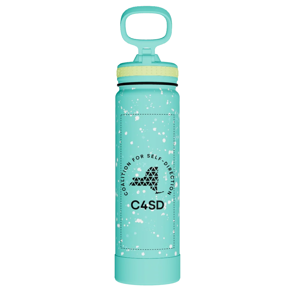 Takeya Actives Water Bottle With Straw Lid - 22oz Confetti Green Grass - Model 50434-TAKEYA-ACTIVES-WATER-BOTTLE-WITH-STRAW-LID-CUSTOMIZED-45-22OZ-CONFETTI-GREEN-GRASS