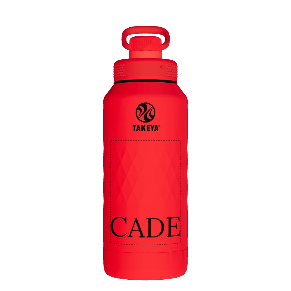 Takeya Sport Water Bottle - 32oz Crimson Spout