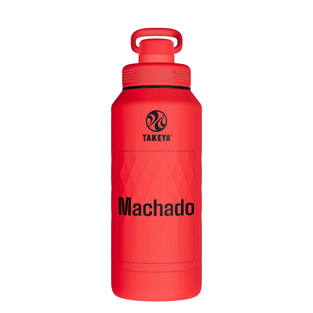 Takeya Sport Water Bottle - 32oz Crimson Spout - Model 51333-TAKEYA-SPORT-WATER-BOTTLE-CUSTOMIZED-257-32OZ-CRIMSON-SPOUT