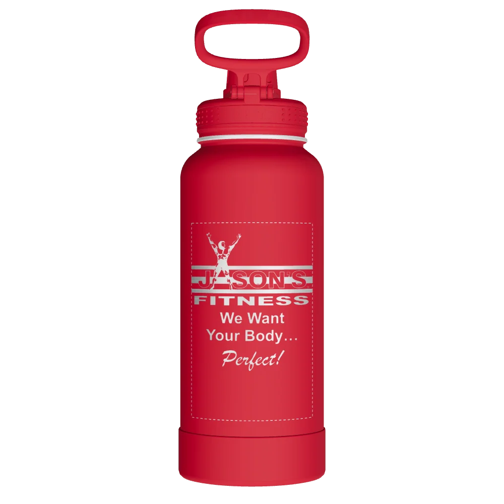Takeya Actives Water Bottle With Spout Lid - 32oz Watermelon - Model 51030-TAKEYA-ACTIVES-WATER-BOTTLE-WITH-SPOUT-LID-CUSTOMIZED-302-32OZ-WATERMELON