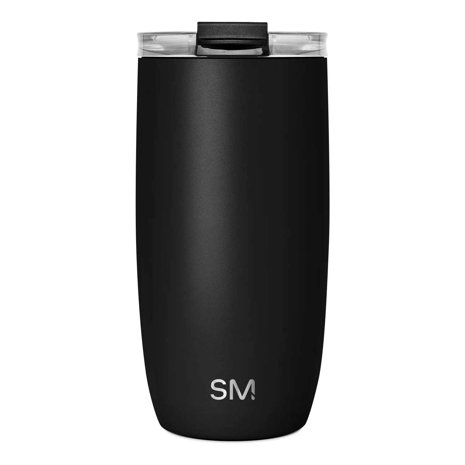 Simple Modern Voyager Tumbler with Clear Flip Lid & Straw - 16oz Midnight Black