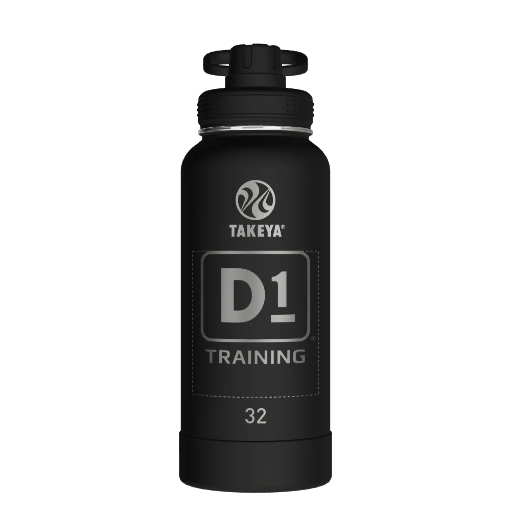 Takeya Actives Water Bottle With Spout Lid - 32oz Onyx - Model 51020-TAKEYA-ACTIVES-WATER-BOTTLE-WITH-SPOUT-LID-CUSTOMIZED-406-32OZ-ONYX