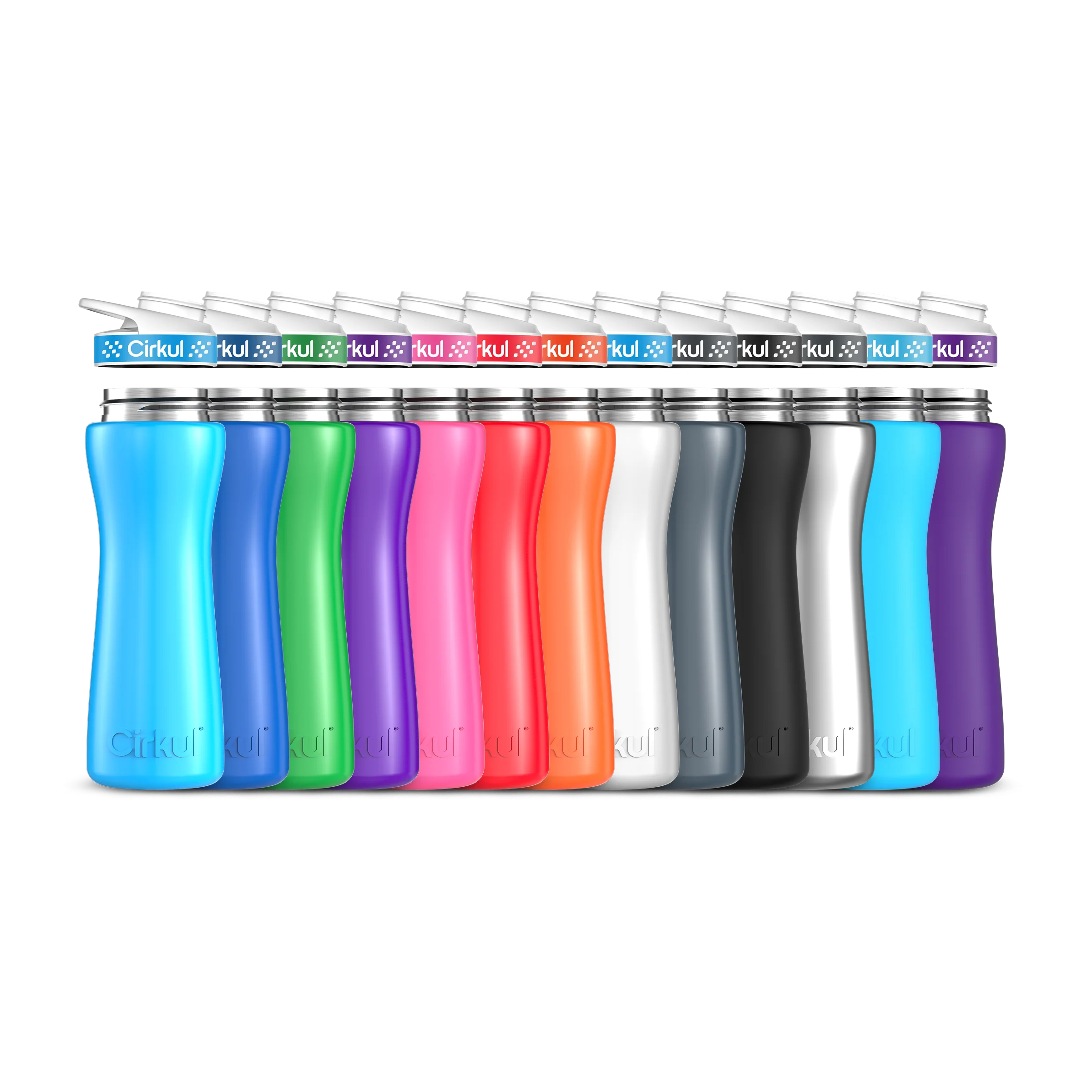Cirkul 22oz. Stainless Steel Bottle & Comfort Grip Lid - Model CIRKUL-22OZ-STAINLESS-STEEL-BOTTLE-COMFORT-GRIP-LID-BLUE-BLUE-41997909229658