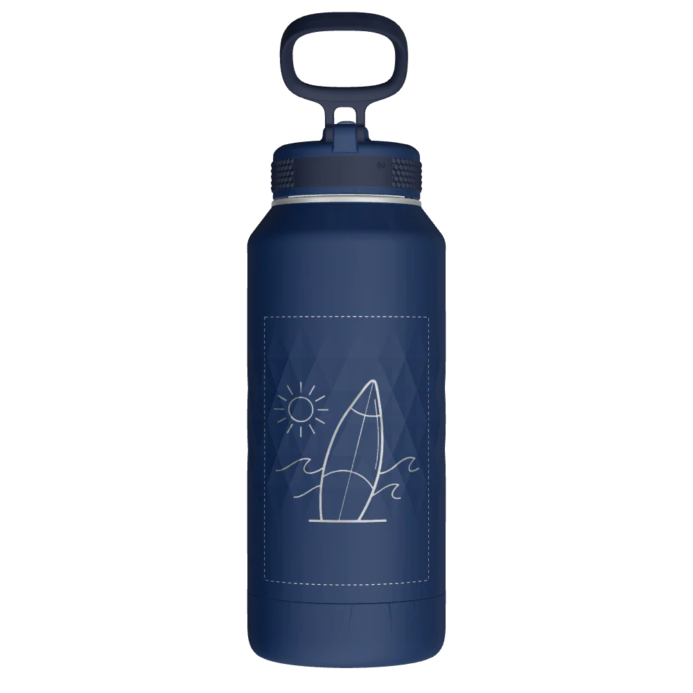 Takeya Sport Water Bottle - 32oz Indigo Straw - Model 51340-TAKEYA-SPORT-WATER-BOTTLE-CUSTOMIZED-208-32OZ-INDIGO-STRAW