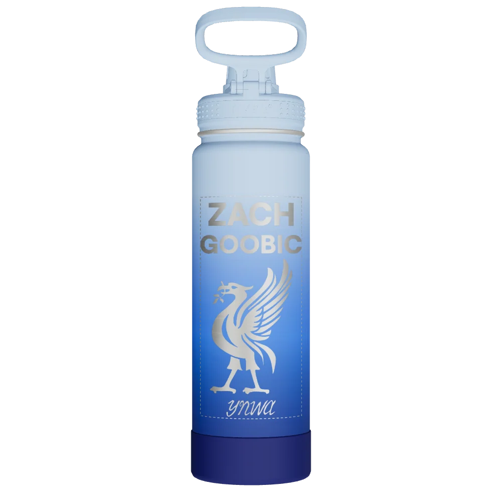 Takeya Actives Water Bottle With Spout Lid - 24oz Pacific Blue - Model 51396-TAKEYA-ACTIVES-WATER-BOTTLE-WITH-SPOUT-LID-CUSTOMIZED-37-24OZ-PACIFIC-BLUE
