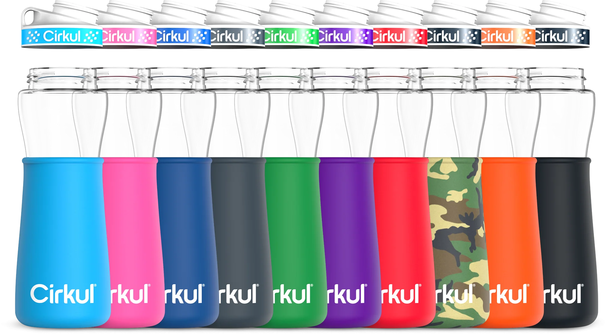 Cirkul Add-on: 22oz. Plastic Bottle & Comfort Grip Lid + 22oz. Chill Sleeve