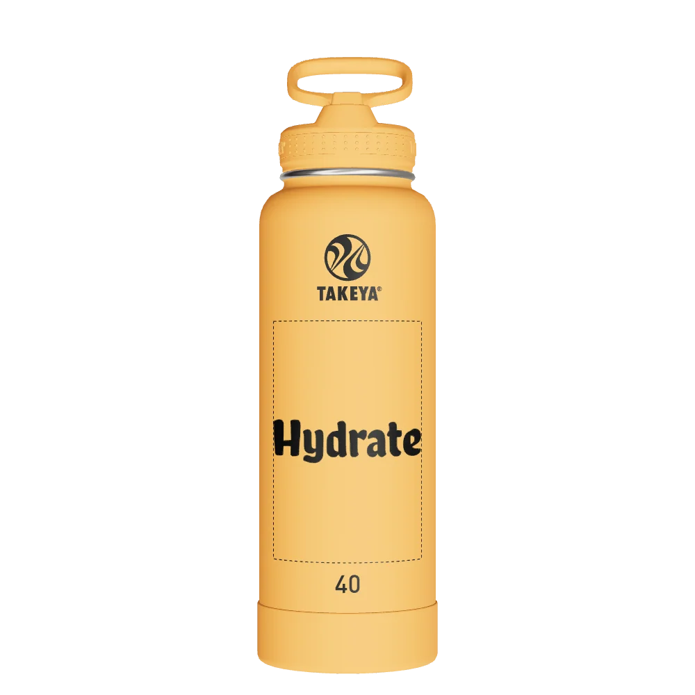 Takeya Actives Water Bottle With Straw Lid - 40oz Honeycomb - Model 51306-TAKEYA-ACTIVES-WATER-BOTTLE-WITH-STRAW-LID-CUSTOMIZED-39-40OZ-HONEYCOMB