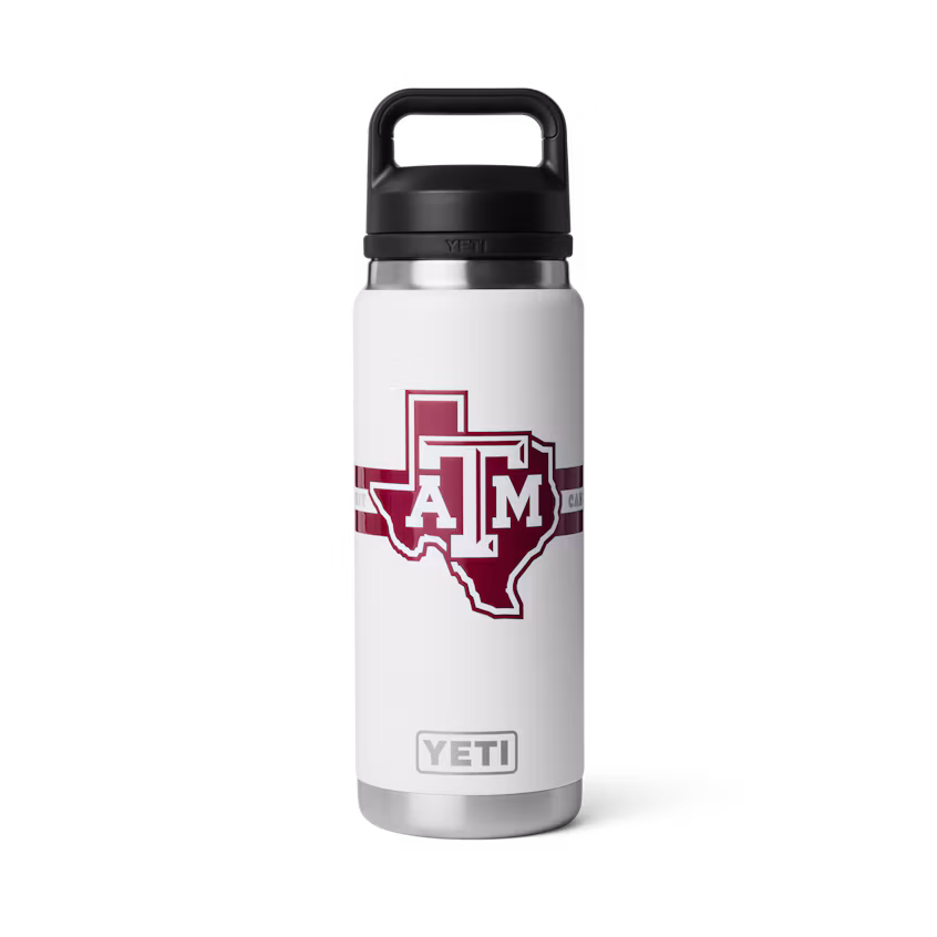 YETI x Collegiate Fandom Collection Hook ’Em 26 oz Rambler® Water Bottle WITH CHUG CAP