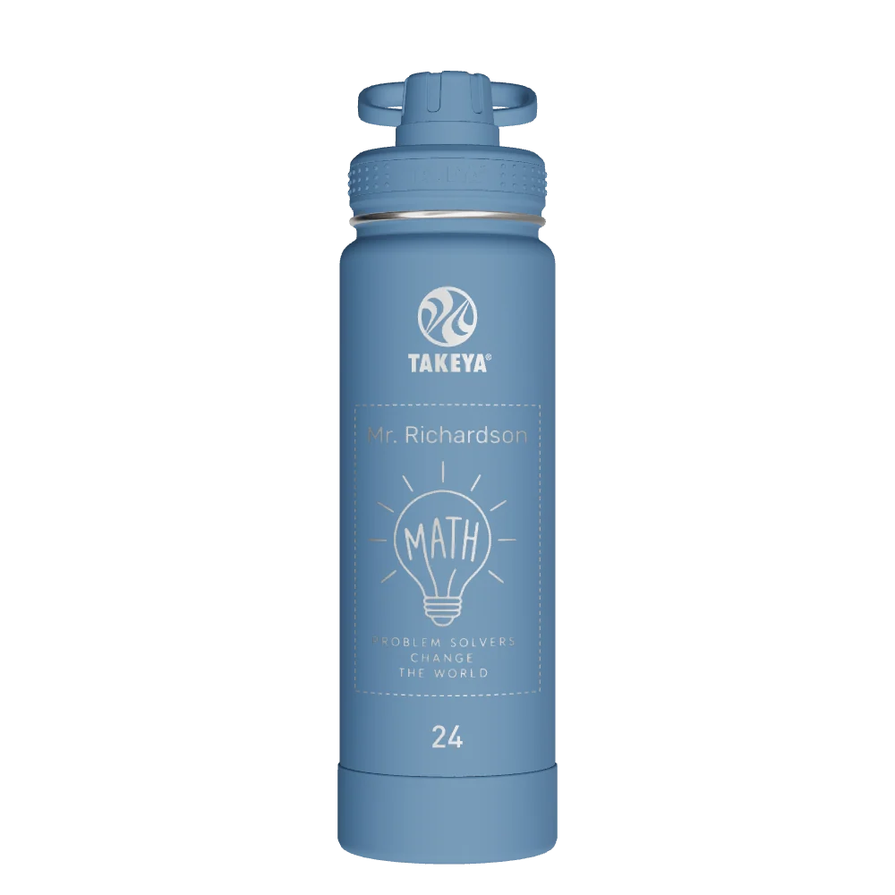 Takeya Actives Water Bottle With Spout Lid - 24oz Bluestone