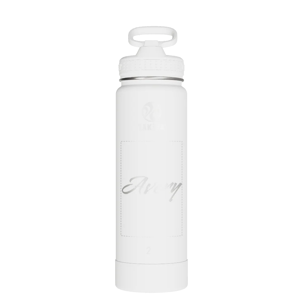 Takeya Actives Water Bottle With Straw Lid - 24oz Arctic - Model 51220-TAKEYA-ACTIVES-WATER-BOTTLE-WITH-STRAW-LID-CUSTOMIZED-86-24OZ-ARCTIC