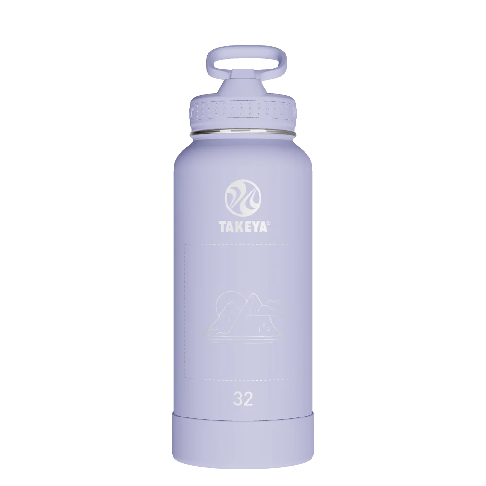 Takeya Actives Water Bottle With Straw Lid - 32oz Lavender Field - Model 51166-TAKEYA-ACTIVES-WATER-BOTTLE-WITH-STRAW-LID-CUSTOMIZED-11-32OZ-LAVENDER-FIELD