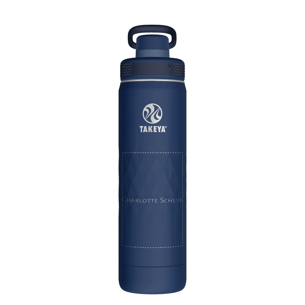 Takeya Sport Water Bottle - 22oz Indigo Spout - Model 51316-TAKEYA-SPORT-WATER-BOTTLE-CUSTOMIZED-322-22OZ-INDIGO-SPOUT
