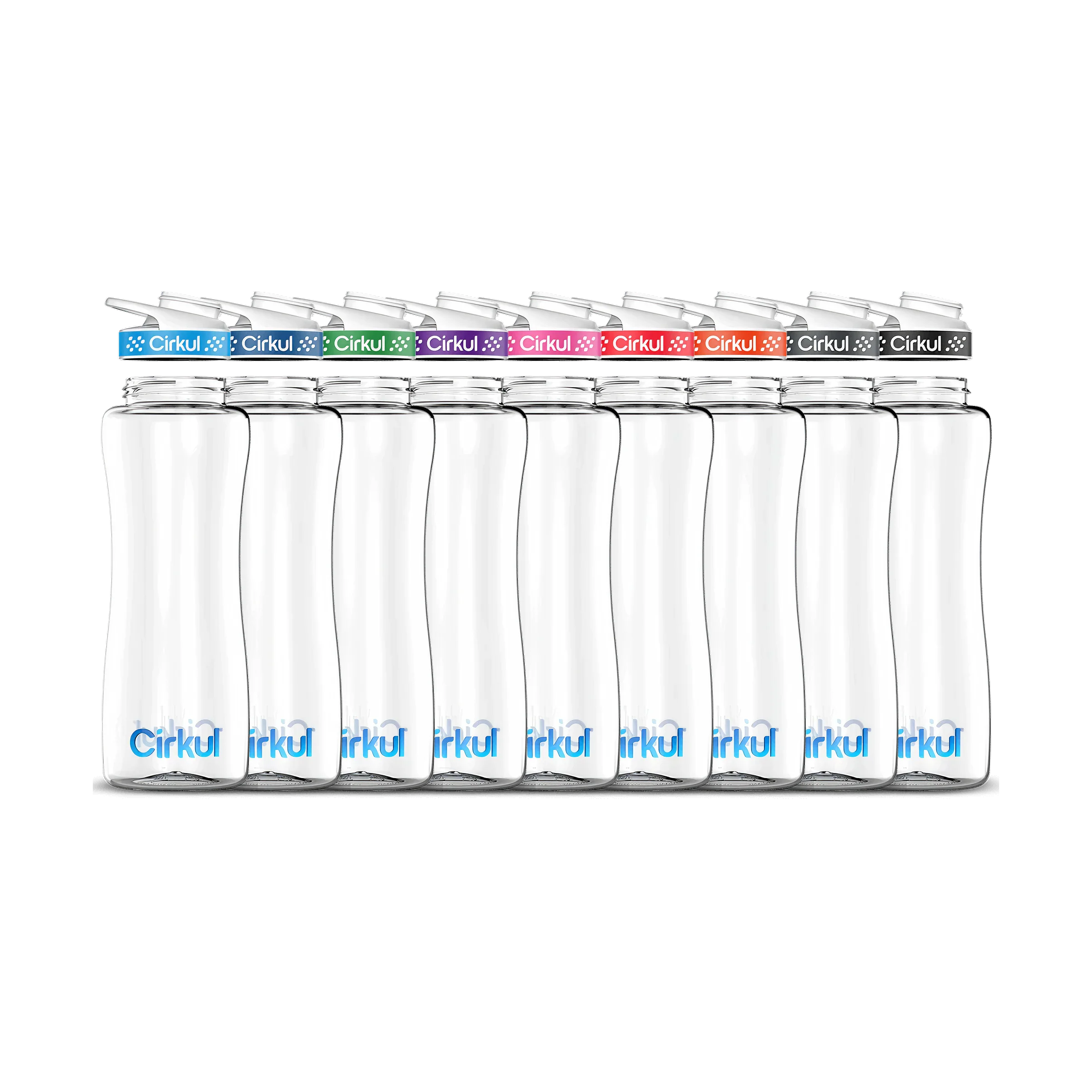 Cirkul 32oz. Plastic Bottle & Comfort Grip Lid - Model CIRKUL-32OZ-PLASTIC-BOTTLE-COMFORT-GRIP-LID-1-BLUE-41997901725786