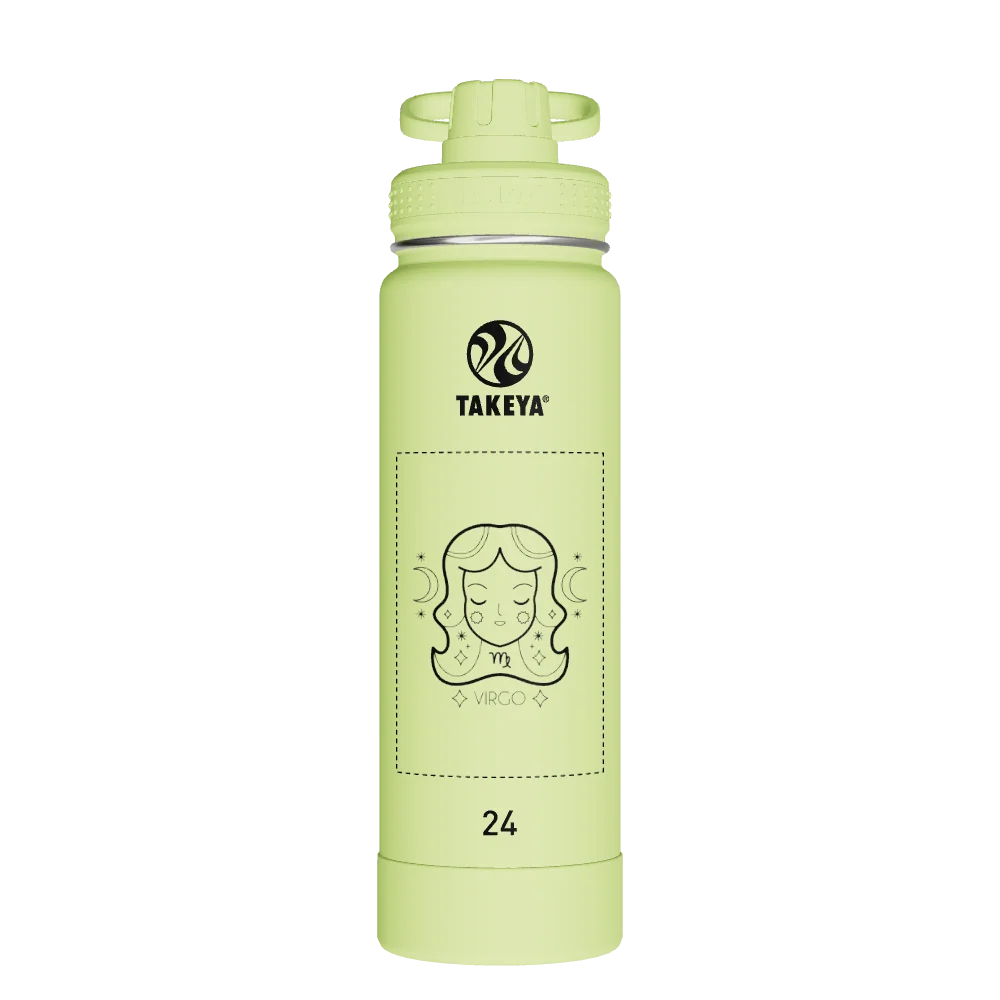 Takeya Actives Water Bottle With Spout Lid - 24oz Citron Green - Model 51038-TAKEYA-ACTIVES-WATER-BOTTLE-WITH-SPOUT-LID-CUSTOMIZED-98-24OZ-CITRON-GREEN