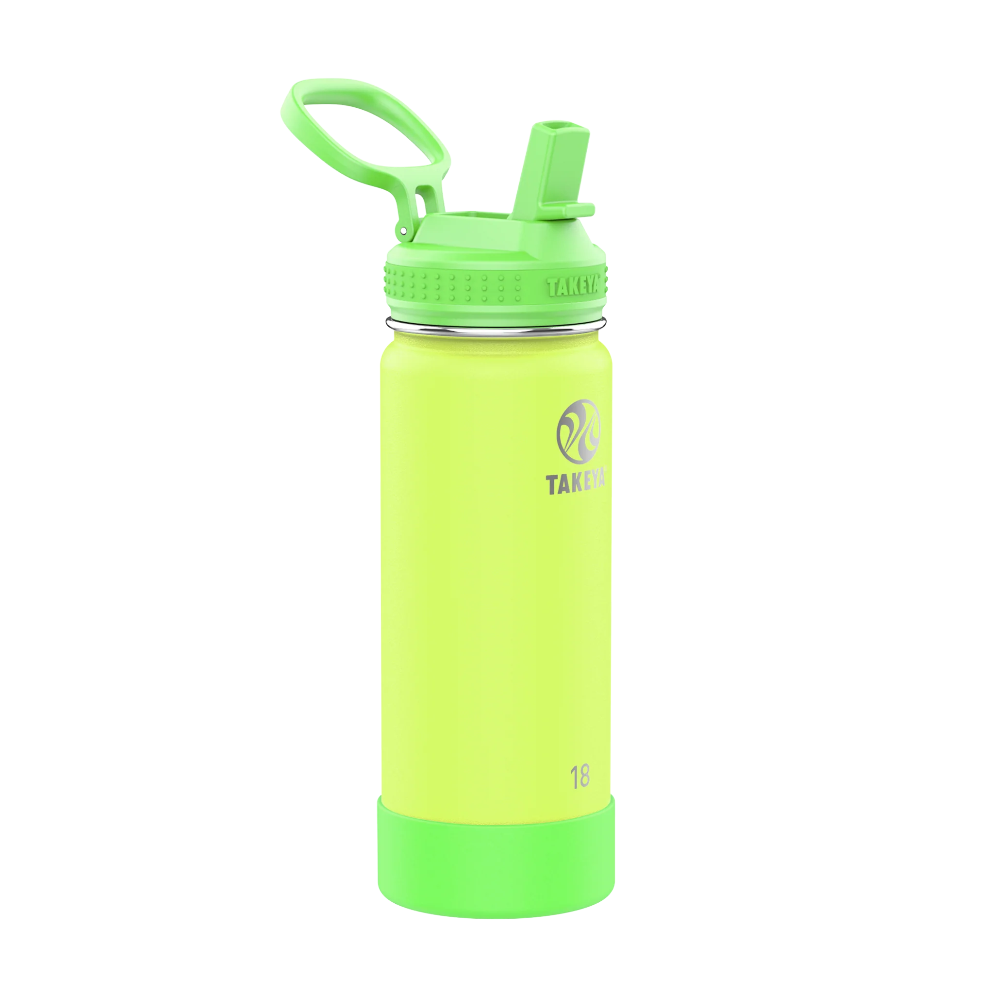 Takeya Actives Kids Glow In The Dark Water Bottle With Straw Lid - 18oz