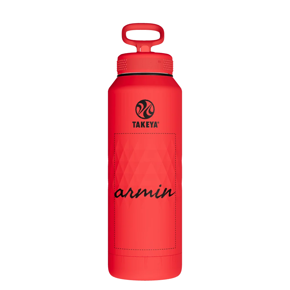 Takeya Sport Water Bottle - 40oz Crimson Straw - Model 51357-TAKEYA-SPORT-WATER-BOTTLE-CUSTOMIZED-336-40OZ-CRIMSON-STRAW