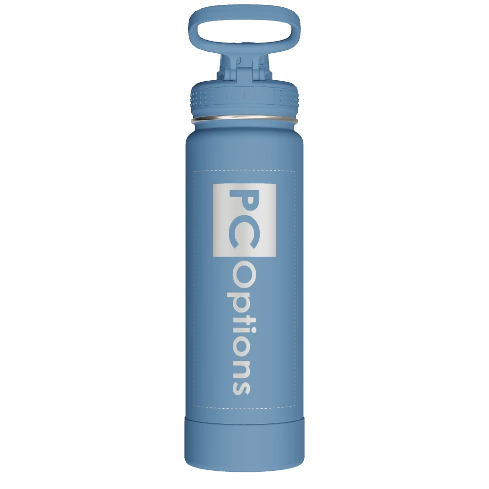 Takeya Actives Water Bottle With Spout Lid - 24oz Bluestone - Model 51216-TAKEYA-ACTIVES-WATER-BOTTLE-WITH-SPOUT-LID-CUSTOMIZED-100-24OZ-BLUESTONE