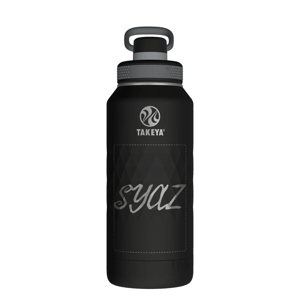 Takeya Sport Water Bottle - 32oz Obsidian Spout - Model 51331-TAKEYA-SPORT-WATER-BOTTLE-CUSTOMIZED-99-32OZ-OBSIDIAN-SPOUT