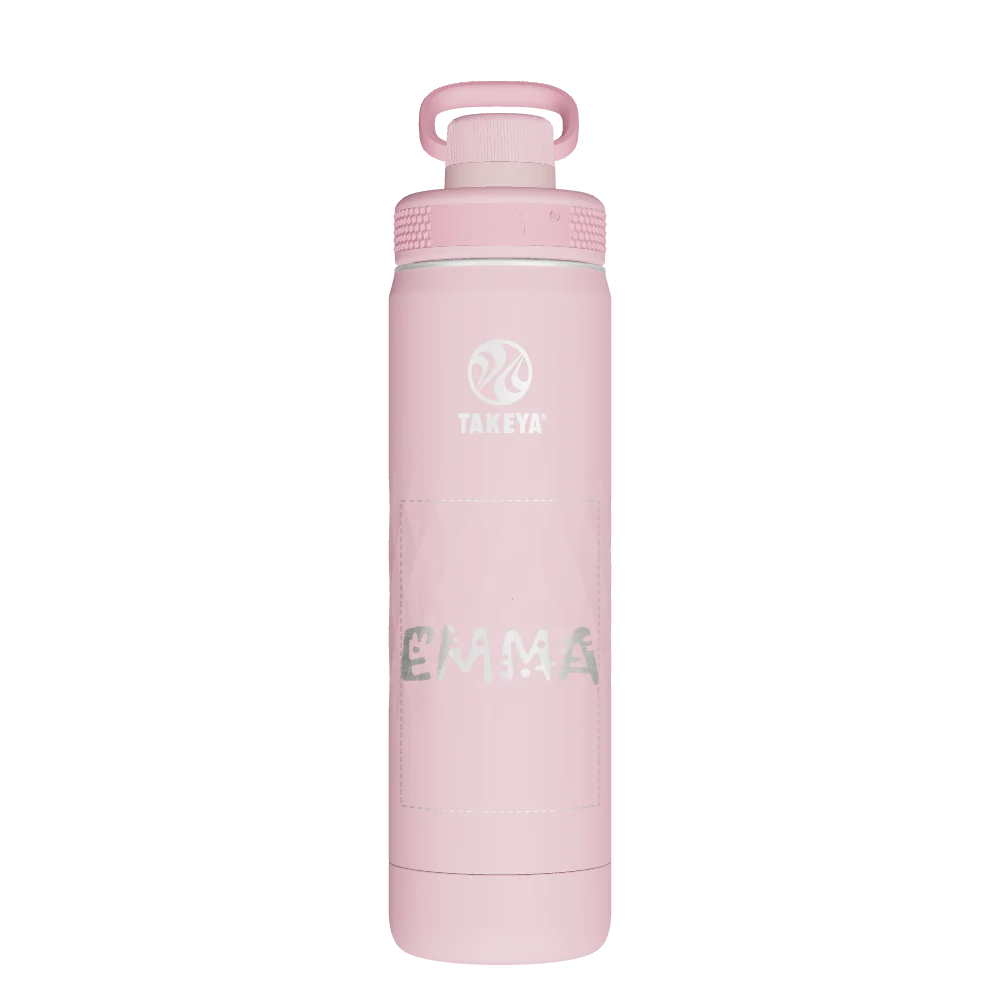 Takeya Sport Water Bottle - 22oz Peony Spout - Model 51321-TAKEYA-SPORT-WATER-BOTTLE-CUSTOMIZED-370-22OZ-PEONY-SPOUT