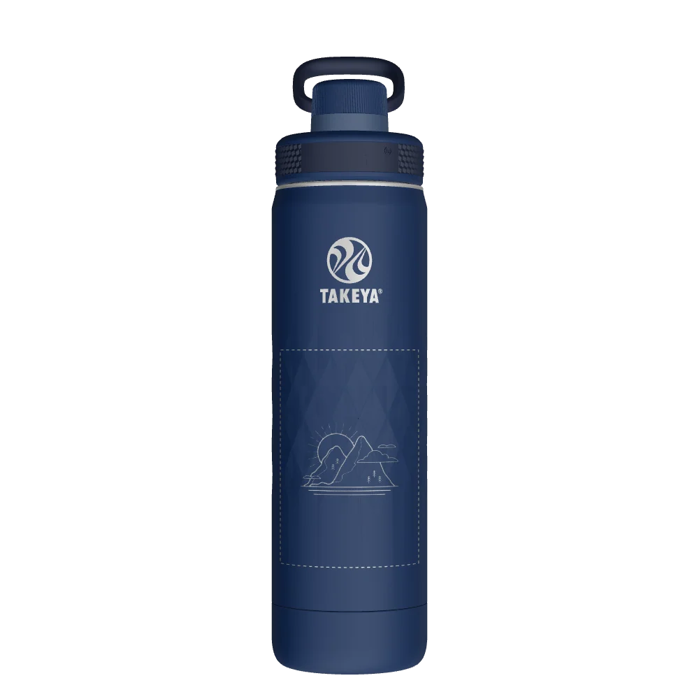 Takeya Sport Water Bottle - 22oz Indigo Spout - Model 51316-TAKEYA-SPORT-WATER-BOTTLE-CUSTOMIZED-76-22OZ-INDIGO-SPOUT
