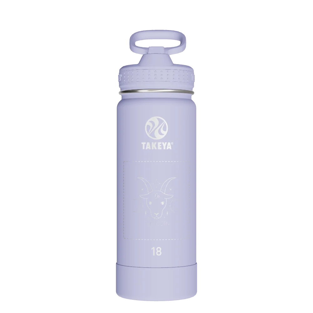 Takeya Actives Water Bottle With Straw Lid - 18oz Lavender Field - Model 51228-TAKEYA-ACTIVES-WATER-BOTTLE-WITH-STRAW-LID-CUSTOMIZED-78-18OZ-LAVENDER-FIELD