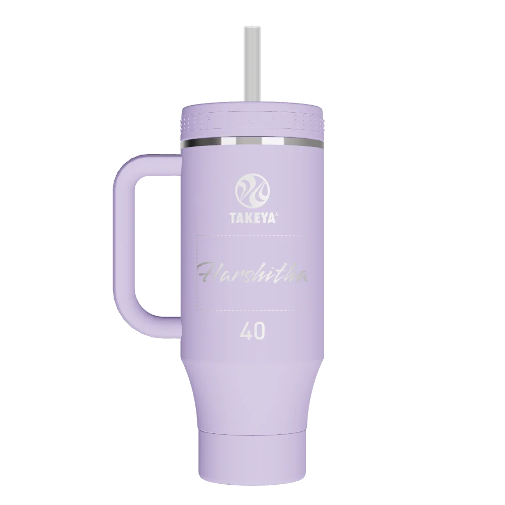 Takeya Straw Tumbler With Handle - 40oz Vivacity Purple