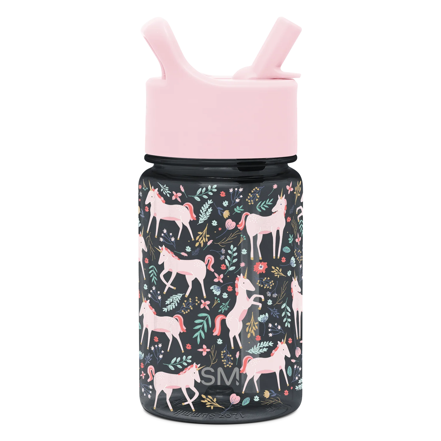 Simple Modern Summit Kids Plastic Water Bottle with Straw Lid - 12oz Unicorn Fields