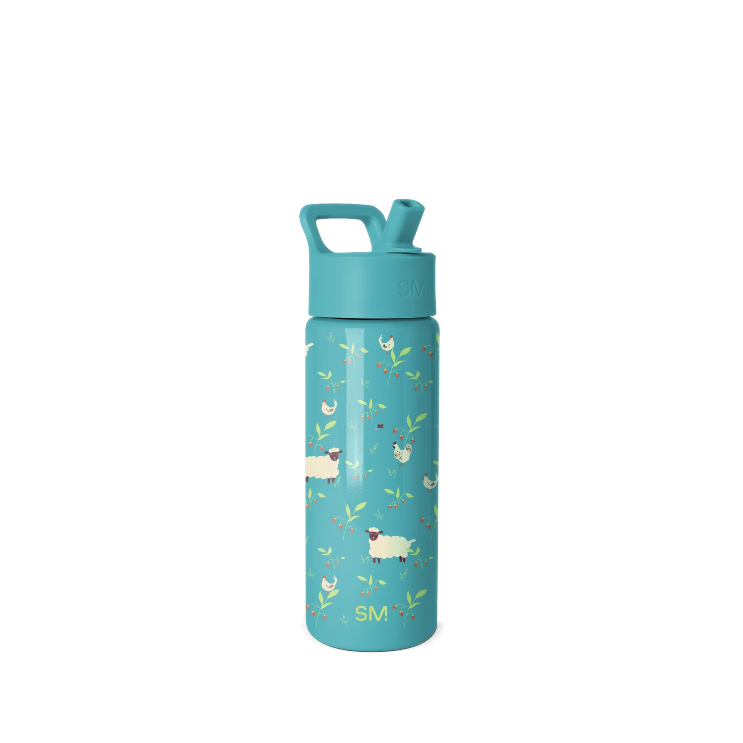 Simple Modern Summit Kids Water Bottle with Straw Lid - 18oz Sheeps & Strawberries