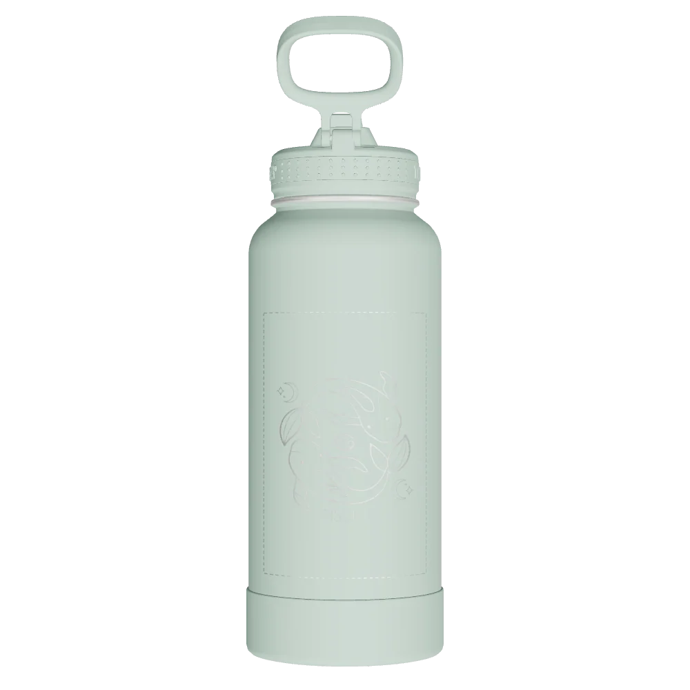 Takeya Actives Water Bottle With Straw Lid - 32oz Fresh Mint - Model 51245-TAKEYA-ACTIVES-WATER-BOTTLE-WITH-STRAW-LID-CUSTOMIZED-152-32OZ-FRESH-MINT