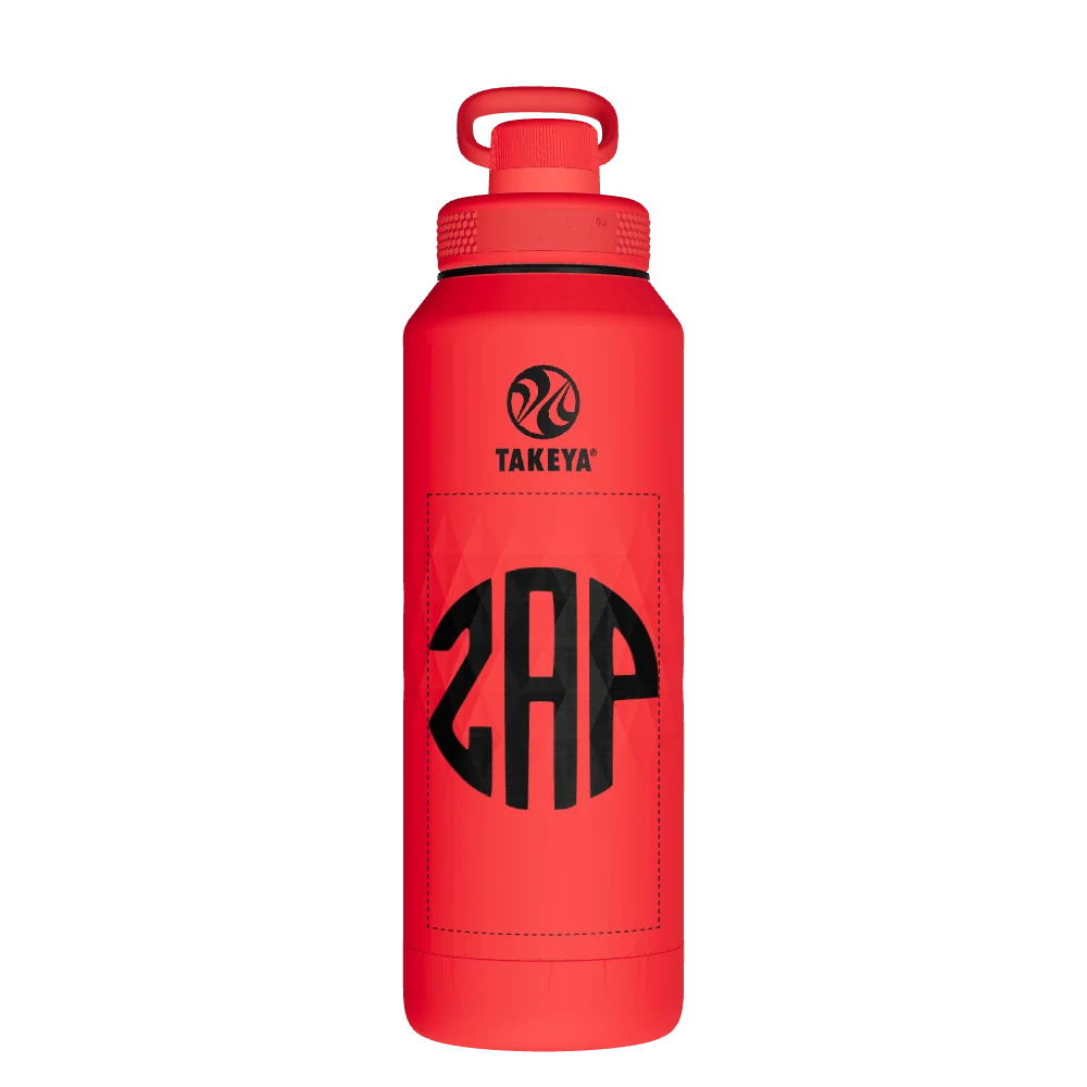 Takeya Sport Water Bottle - 40oz Crimson Spout - Model 51349-TAKEYA-SPORT-WATER-BOTTLE-CUSTOMIZED-299-40OZ-CRIMSON-SPOUT