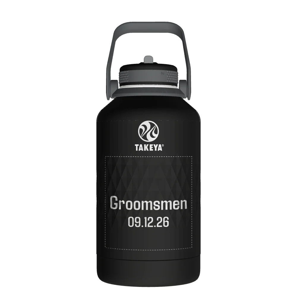 Takeya Sport Water Bottle - 64oz Obsidian Straw - Model 51365-TAKEYA-SPORT-WATER-BOTTLE-CUSTOMIZED-284-64OZ-OBSIDIAN-STRAW