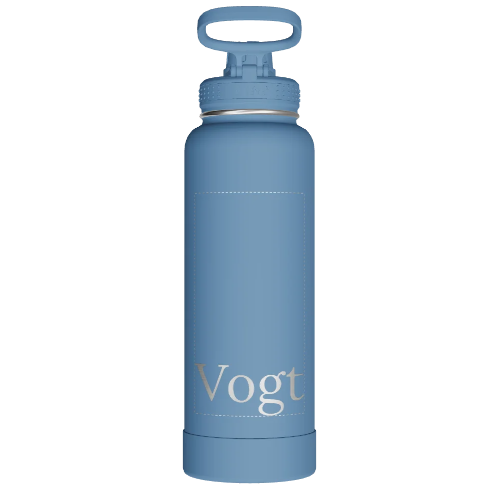 Takeya Actives Water Bottle With Spout Lid - 40oz Bluestone - Model 52001-TAKEYA-ACTIVES-WATER-BOTTLE-WITH-SPOUT-LID-CUSTOMIZED-195-40OZ-BLUESTONE