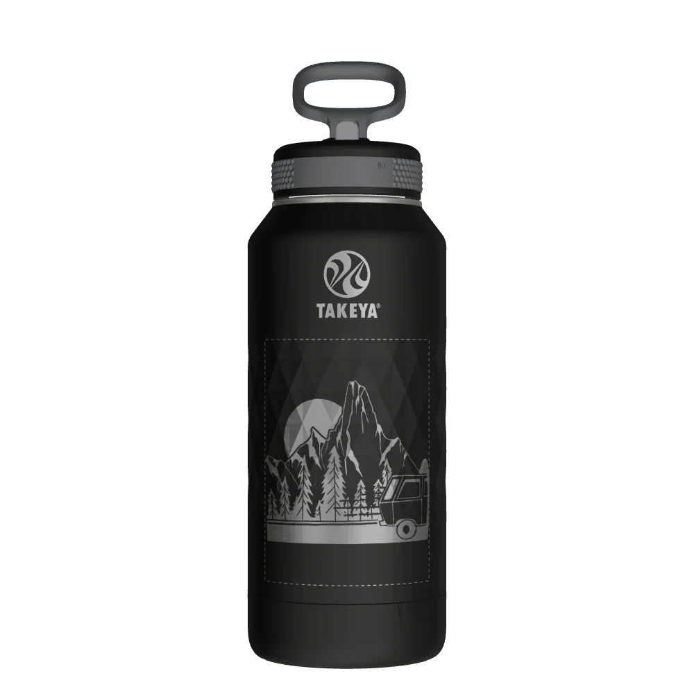 Takeya Sport Water Bottle - 32oz Obsidian Straw - Model 51339-TAKEYA-SPORT-WATER-BOTTLE-CUSTOMIZED-343-32OZ-OBSIDIAN-STRAW