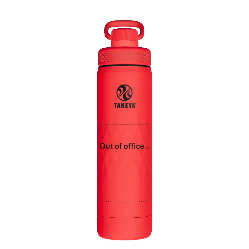 Takeya Sport Water Bottle - 22oz Crimson Spout - Model 51317-TAKEYA-SPORT-WATER-BOTTLE-CUSTOMIZED-67-22OZ-CRIMSON-SPOUT
