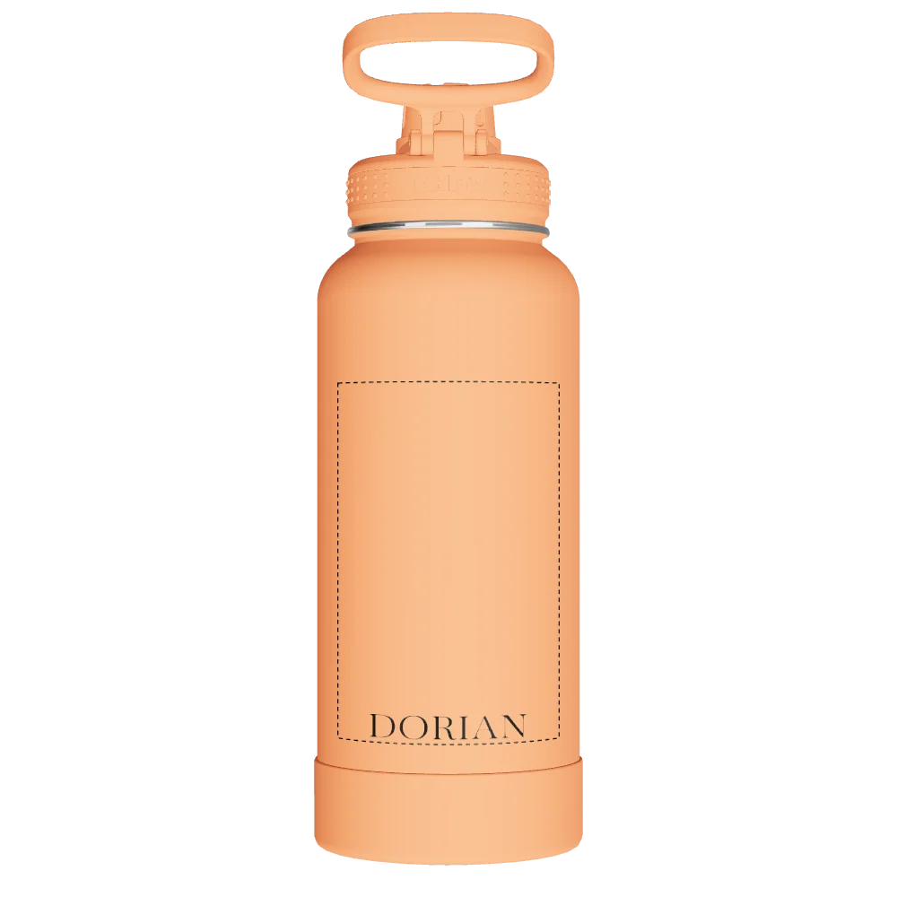 Takeya Actives Water Bottle With Spout Lid - 32oz Tart Orange - Model 51036-TAKEYA-ACTIVES-WATER-BOTTLE-WITH-SPOUT-LID-CUSTOMIZED-239-32OZ-TART-ORANGE