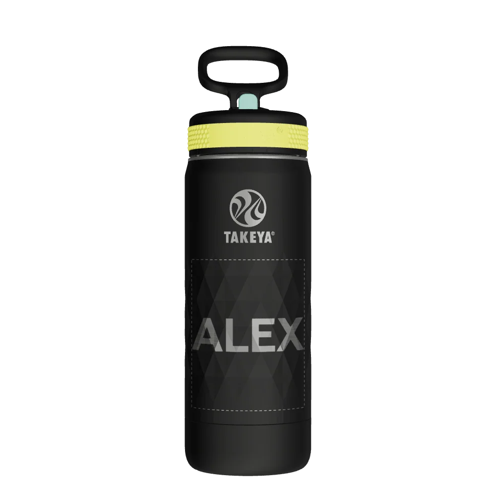 Takeya Kids Sport Water Bottle With Straw Lid - 18oz Night Glow - Model 51893-TAKEYA-KIDS-SPORT-WATER-BOTTLE-WITH-STRAW-LID-CUSTOMIZED-10-18OZ-NIGHT-GLOW