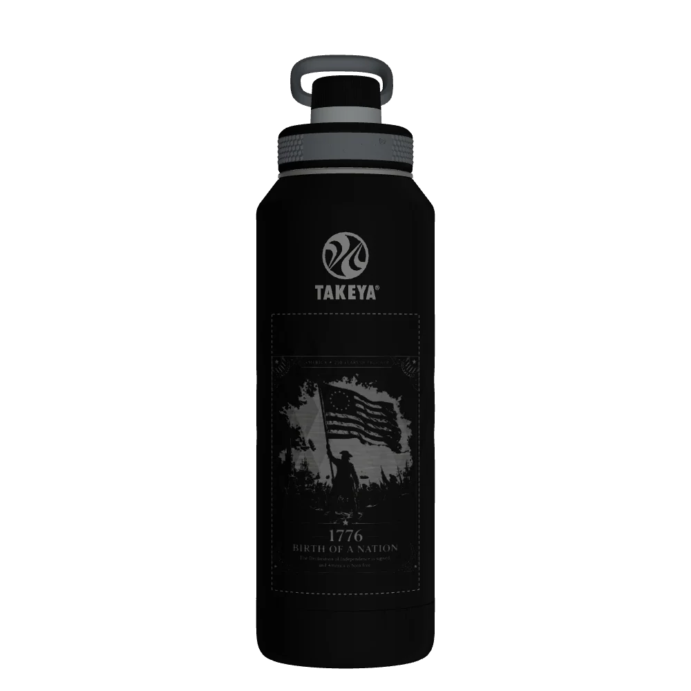 Takeya Sport Water Bottle - 40oz Obsidian Spout - Model 51347-TAKEYA-SPORT-WATER-BOTTLE-CUSTOMIZED-12-40OZ-OBSIDIAN-SPOUT